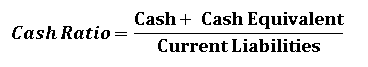 cash ratio formula
