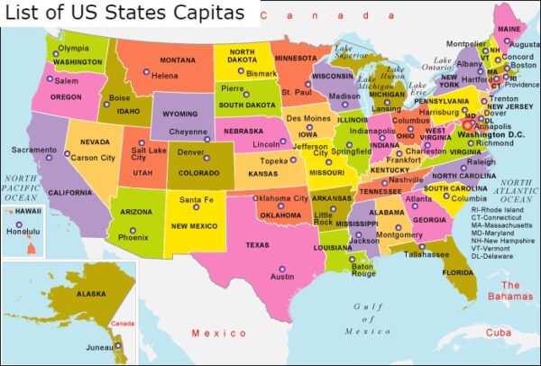 List of US state capitals