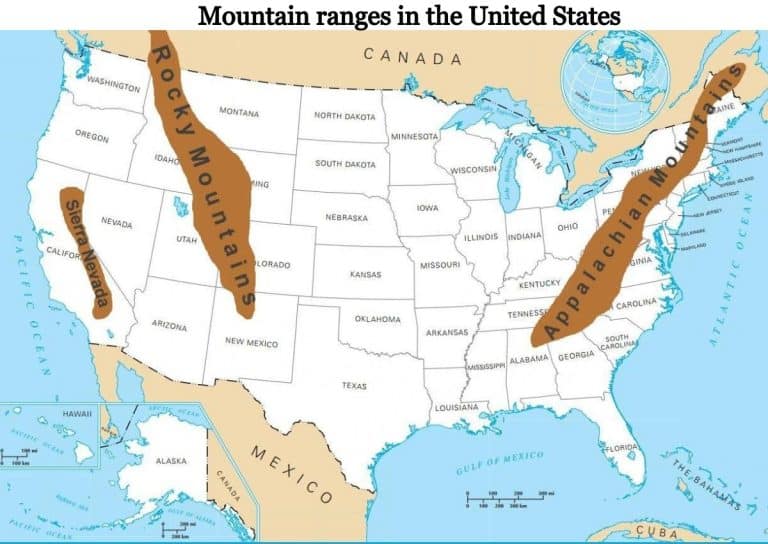 Mountain ranges in the United States