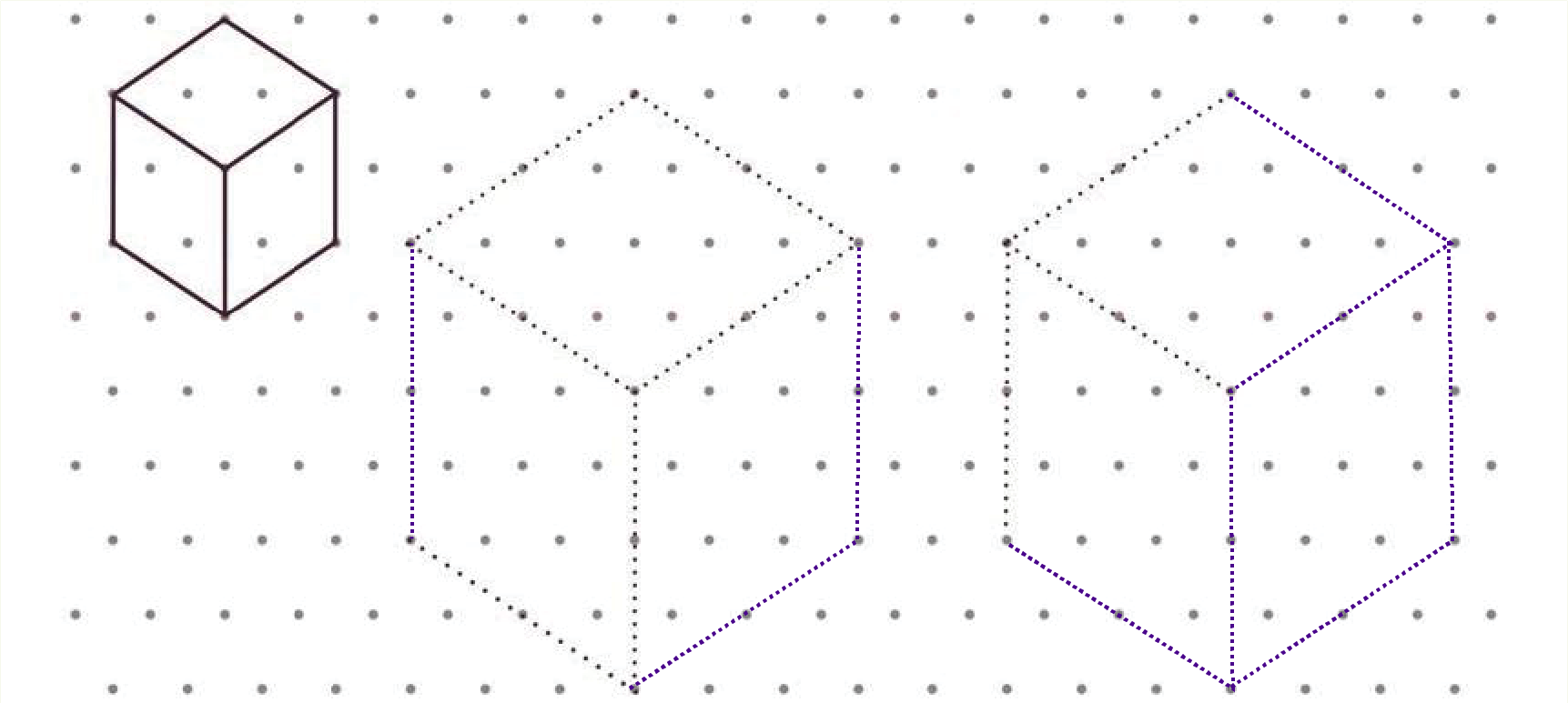 Answer-Cubes on a Triangular Dot Paper