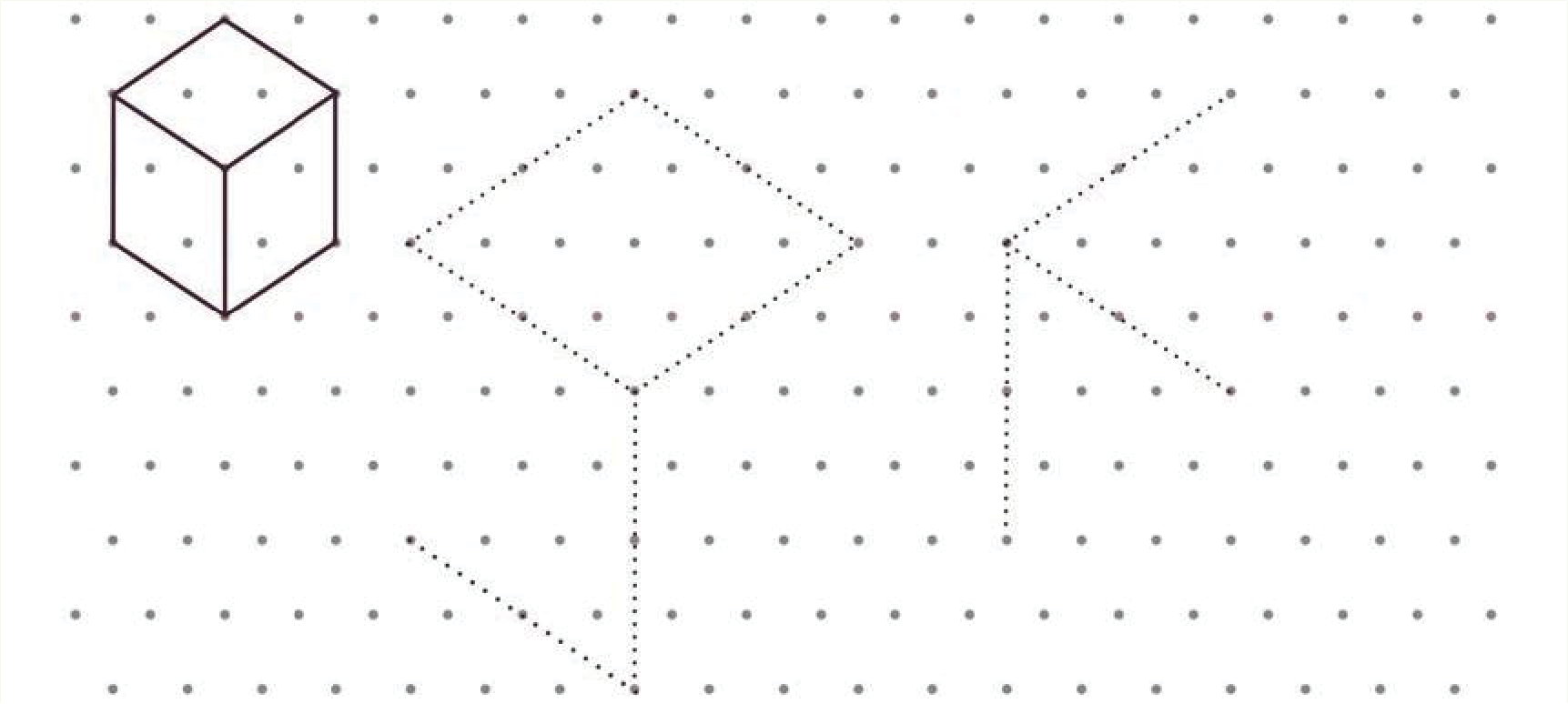Cubes on a Triangular Dot Paper